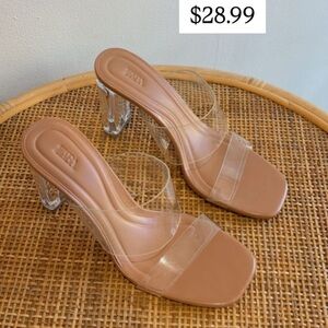 Zara Women's Tan Heeled Sandals